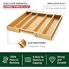 ROYAL CRAFT WOOD Luxury Bamboo Kitchen Drawer Organizer - Expandable Utensil Organizer for Drawer - Multi-Use Drawer Organizer Set