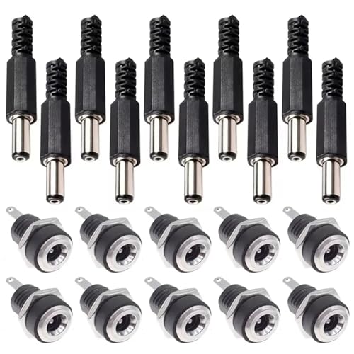 Connecteur femelle 5.5x2.1mm CC à 3 broches pour une alimentation électrique stable et fluide