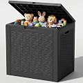 ATMELT Outdoor Storage Box,38 Gallon Resin Deck Box,Waterproof & UV Resistant Lockable Package Delivery Bin,Toy Cabinet for Indoor & Outdoor