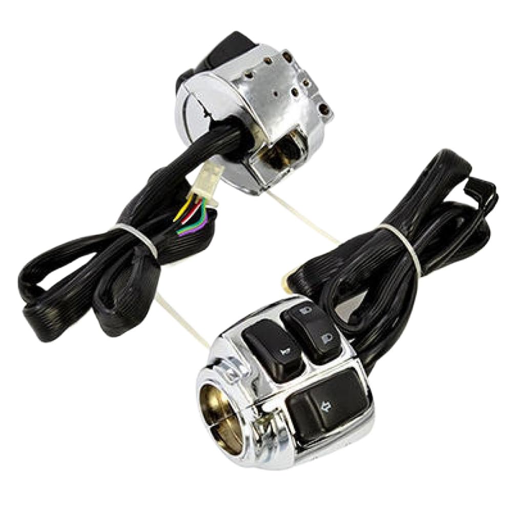 Kit de control de interruptores cromado para rutas en moto 2