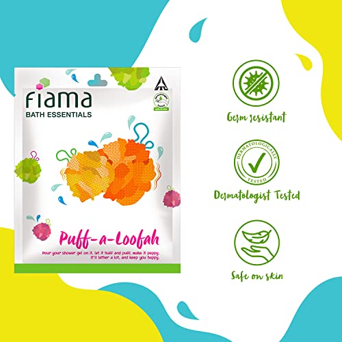 Fiama Bath Essential Puff-a-Loofah, Pack of 1 Body Loofah, Soft, Exfoliated and Energized Skin - Image 6