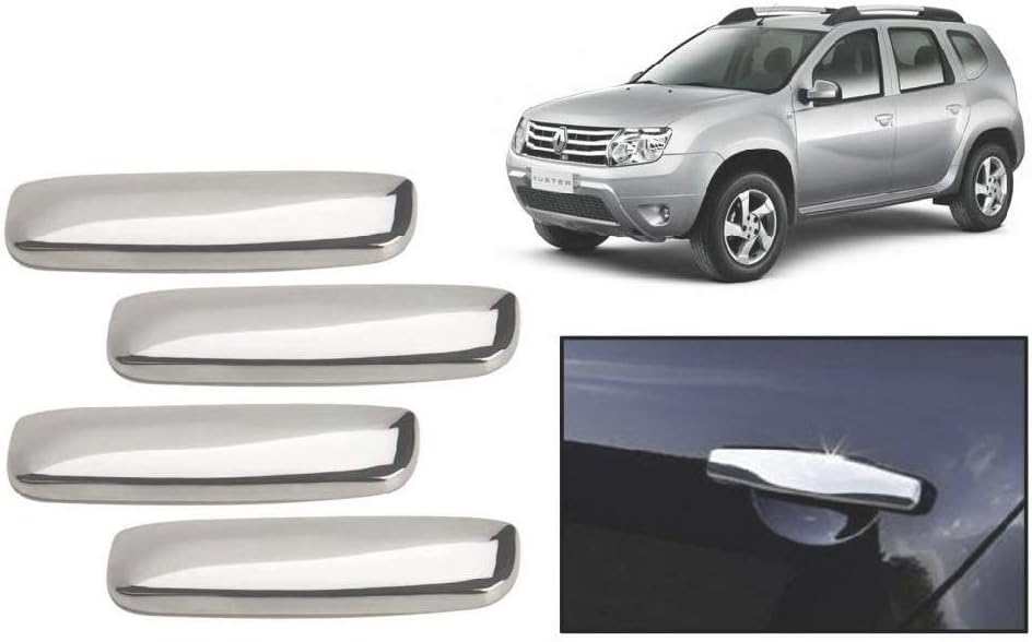 SDR Car Chrome Plated Door Handle Latch Cover for Renault Duster (Set of 4)