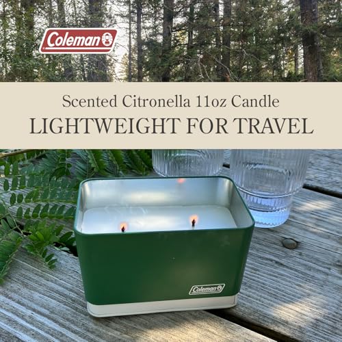 Coleman Citronella Candle 11oz – Outdoor Candle in Retro Cooler Tin – Long-Lasting Decorative Candle for Patio, Camping, Backyard, BBQ & Travel, Green - image 6