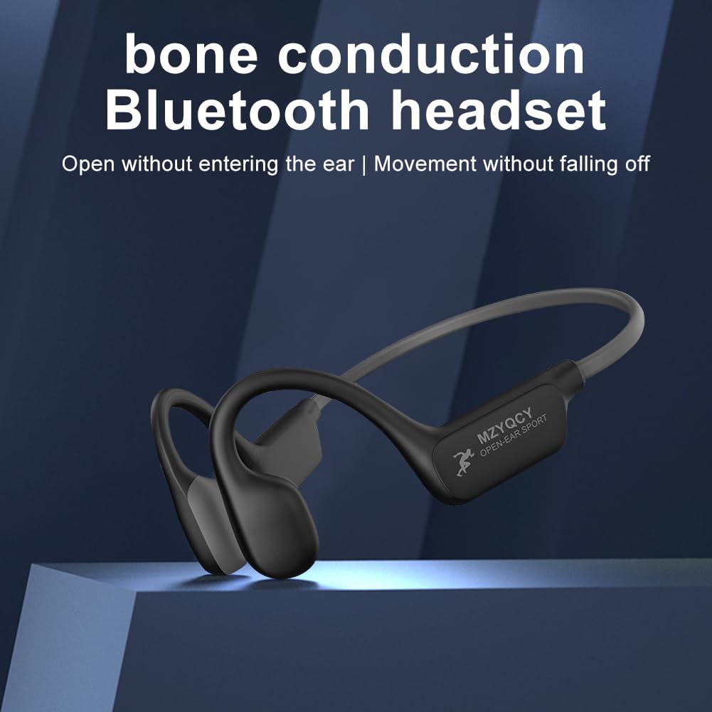 Cuffie a conduzione ossea, cuffie wireless Bluetooth 5.4 con microfono, cuffie Bluetooth sportive impermeabili IPX6, riproduzione 12 ore, per corsa, ciclismo, passeggiate, attività all'aperto