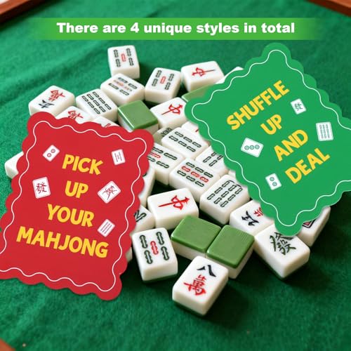4 cartas mezcladoras coloridas para Mahjong en acrílico miniatura 3