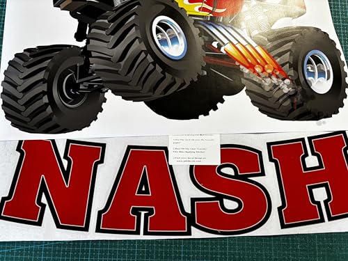 Vinilo decorativo Monster Truck personalizado para pared miniatura 5