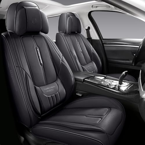 Ns Yolo - Coprisedili In Pelle Per Auto, Suv E Pick-Up, Protezione Per Sedili Auto, Coprisedile Anteriore Per 2 Posti, Nero - 8