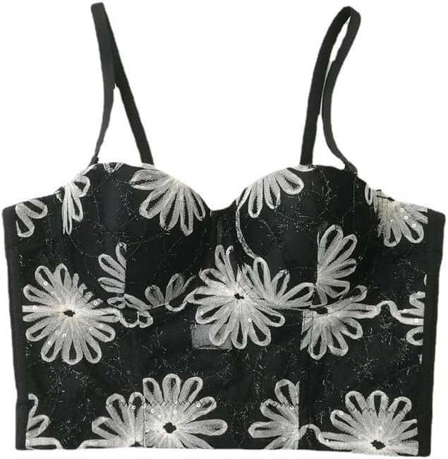 Underwear Suspenders Lace Embroidered Small Vest Elastic Tube Top Fashionable Performance Costume