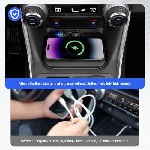 Image of Xipoo Car Wireless Charger Compatible with 2019-2025 Toyota RAV4 Charging Tray Magnetic Wireless Phone Charging Pad Replacement for 2019-2025 Toyota RAV4 Accessories