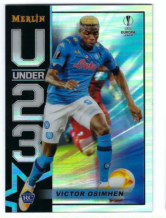 VICTOR OSIMHEN 2020-21 Topps Merlin Chrome UEFA Champions League UCL U23 Stars Soccer Rookie Card RC #U23-VO Nigeria SSC Napoli