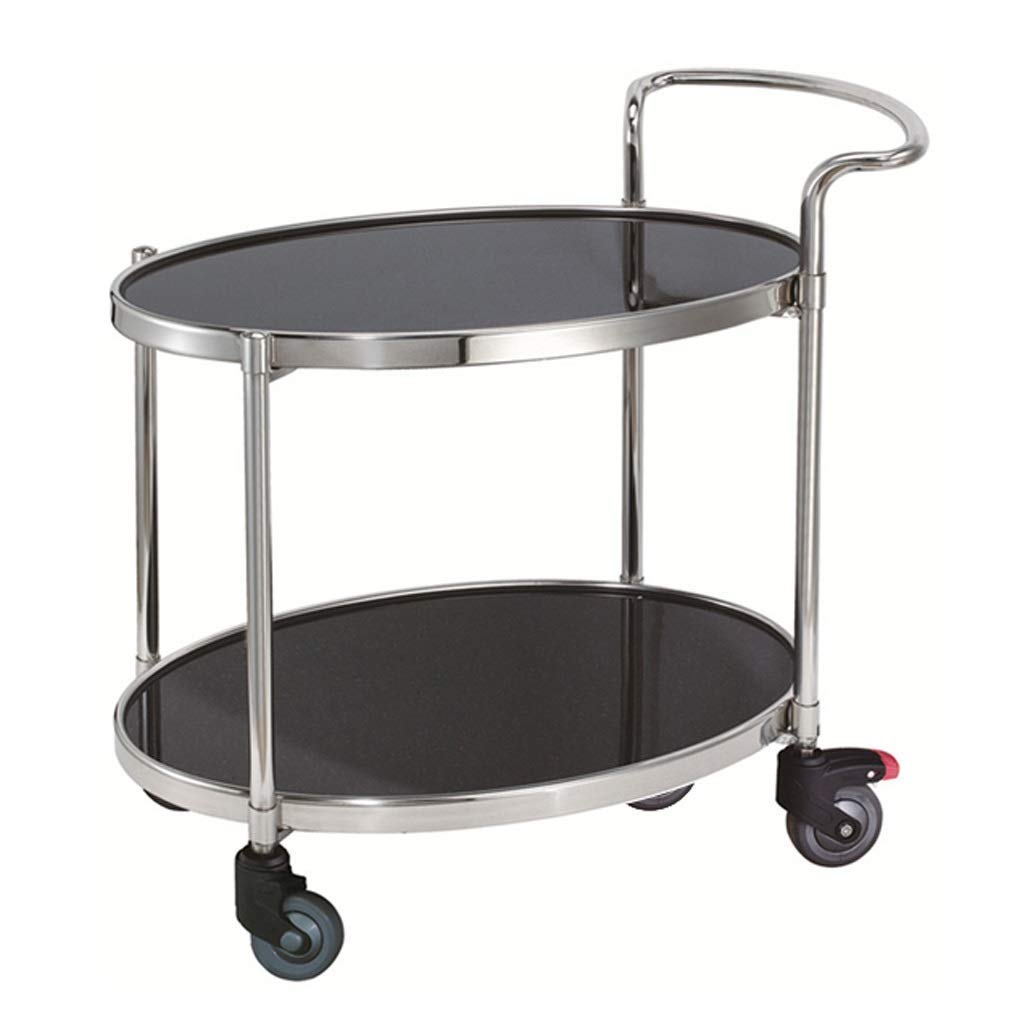 Carro De Servicio Carro 90 X 51 X 91 Cm, Estantes De Cocina De 2 Niveles, Carro Utilitario Rodante con 4 Ruedas, Organizador De Almacenamiento para Cocina, Sala De Estar, Plata (Oro) (Plata)