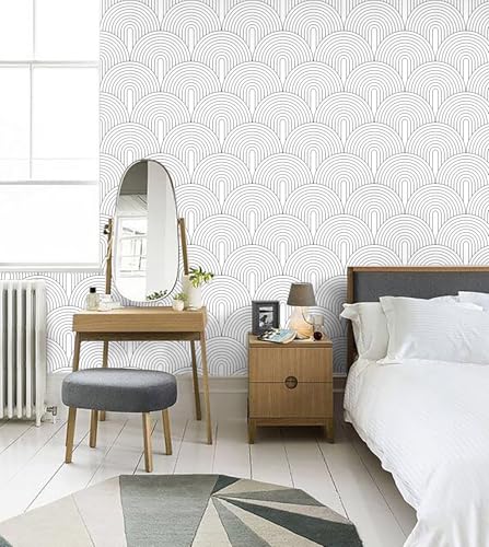 Papier peint géométrique autocollant pour masquer les défauts - 8