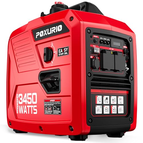 Image of 3450-Watt Portable Inverter Generator for Camping & RV, 1.6 Gallon Gas Tank for 8.3 Hours Use, 120V Gas Powered Generator Ultra-Quiet Operation, EPA Compliant