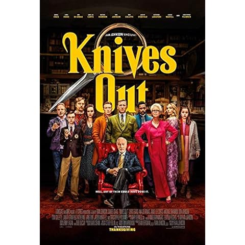 KNIVES OUT (2019) Original Authentic Movie Poster 27x40 - DS - Daniel Craig - Chris Evans - Ana de Armas - Jamie Lee Curtis Cover