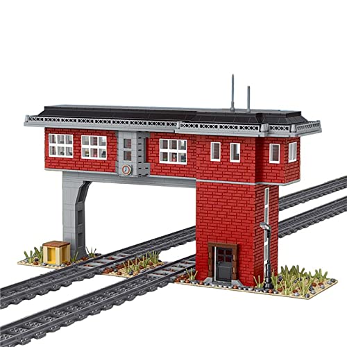 General Jim's Railroad Signal Station Modular Building Block Bricks Set This Set Contains 1809 Piece, baseplates Included, for Train Enthusiasts, Adults, Teens