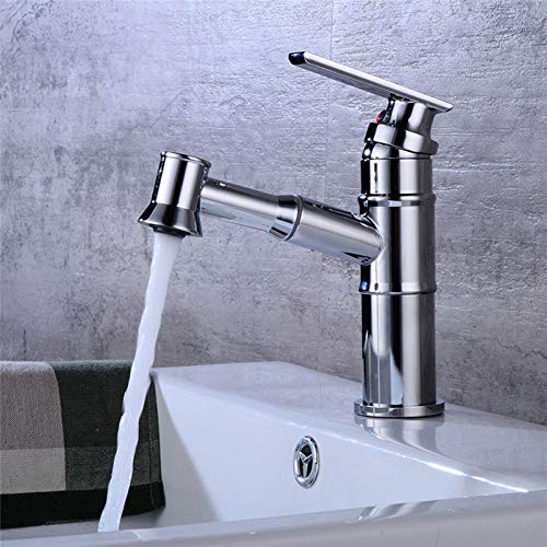 Robinet de cuisine extractible chrome avec douchette pour lavabo - 2