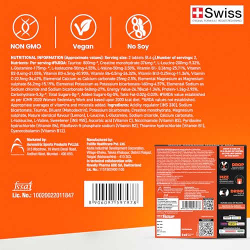 Image of Fast&Up NightOut | 4 Effervescent tabs | Instant Hangover Relief | Helps detoxify liver | Rapid hydration & energy | Helps prevent Hangover | Zero sugar | Fizzy lemon flavour