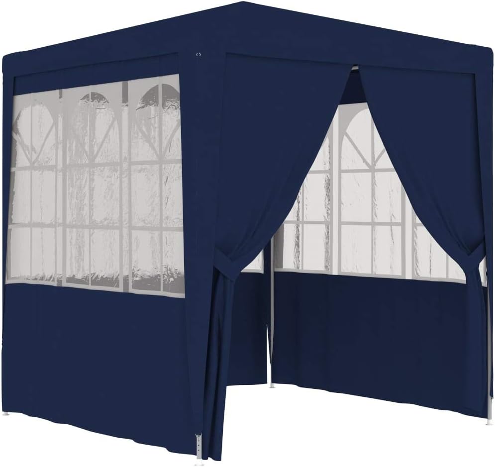 Professional Party Tent with Side Walls,Gazebo,Garden Marquee,Shade Tents,Barbecue Pavilion,for Lawn,Garden,Backyard,Outdoor or Party,8.2'x8.2' Blue 0.3 oz/ft²
