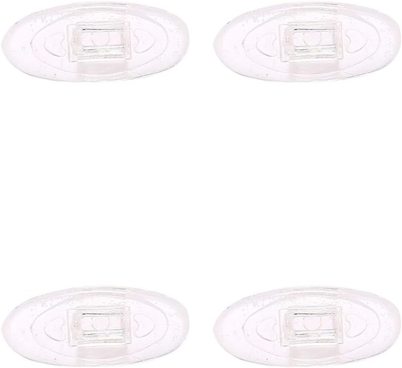 NicelyFit Clear Push-on Nose Pads for Oakley Eyeglass Frames OX5079 OX5038 OX5066 OX5088 OX3102 OX5040 OX5042 etc. (Clear - 2 Pairs)