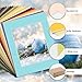 Golden State Art, Pack of 50, Acid-Free Mixed Colors Pre-Cut 11x14 Picture Mat for 8x10 Photo with White Core Bevel Cut Frame Mattes