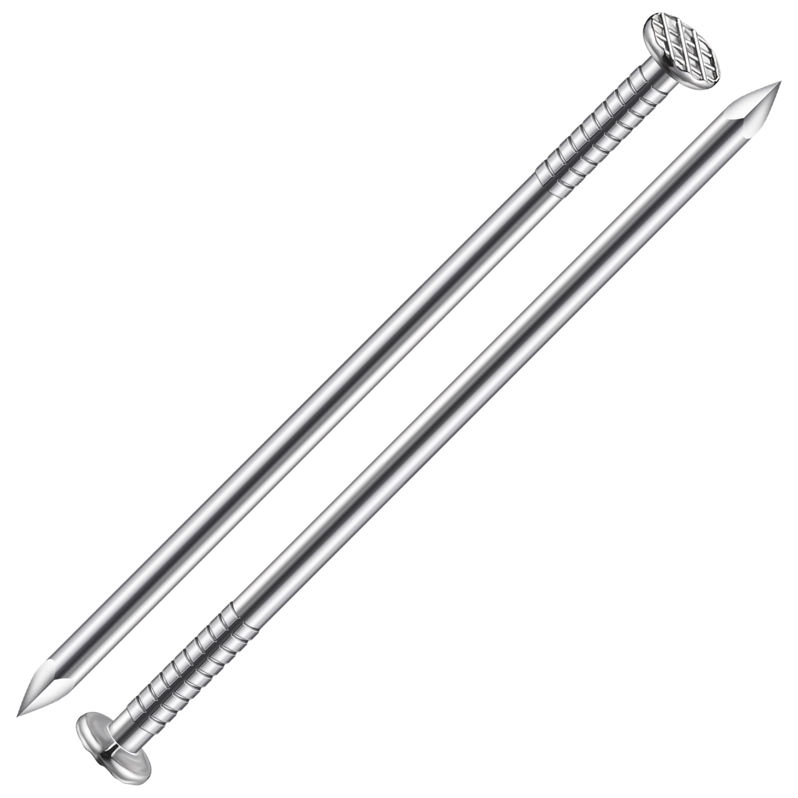 Wensilon (19 pcs)4 inch Stainless Steel 304 Nails, Hanging Nails, Wall Nails, Dowels, Long Nails