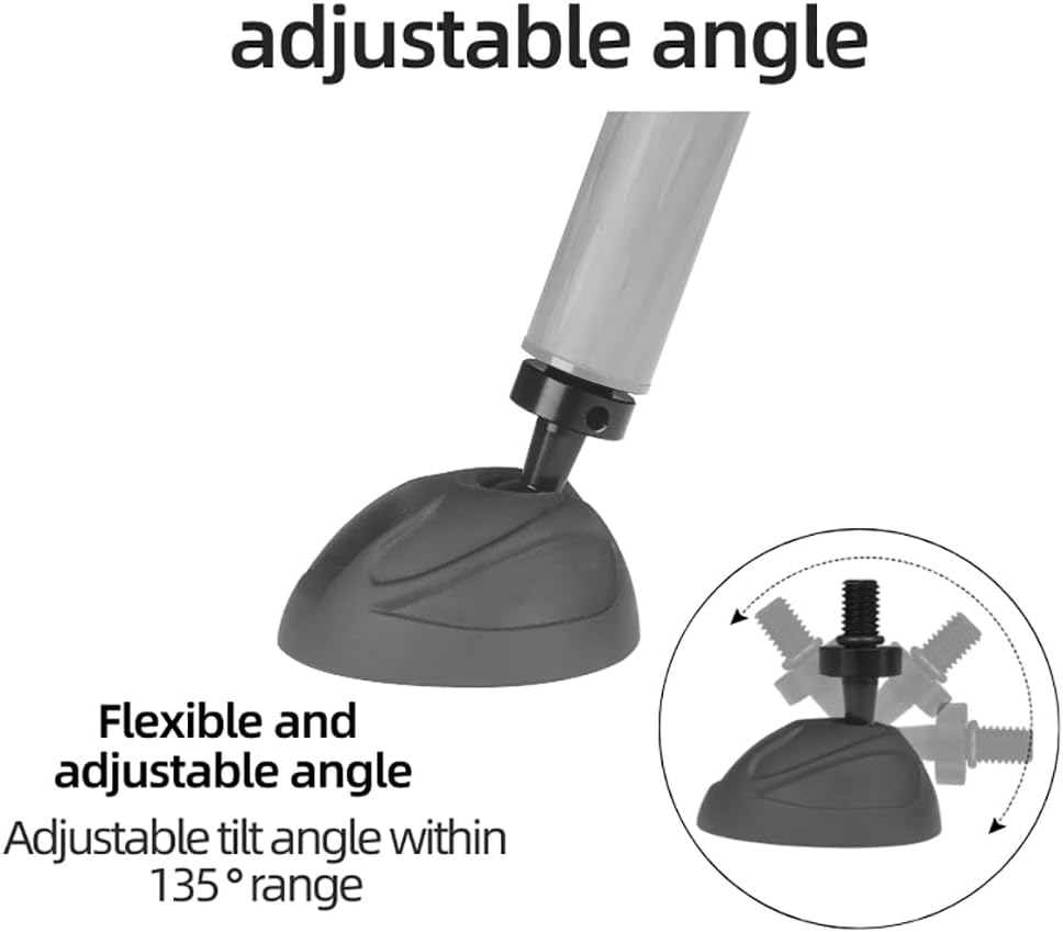 Adjustable Rubber Tripod Feet Pad, Anti-Slip Tripod Foot Spike with 3/8" Screw, Detachable Support Pad for Camera Tripods Replacement Parts (1Pcs)