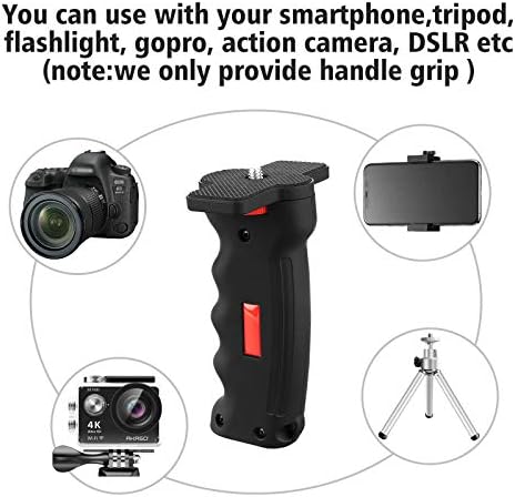 Chromlives Camera Grip 1/4" Camera Hand Stabilizer with Hand Strap Mount for DSLR Camera Camcorder Smartphone Action Camera LED Video Light
