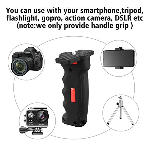 Phone Vlogging Holder,Cell Phone Camera Handle Grip Stabilizer,Ergonomic Phone Video Stabilizer,Handheld Selfie Stick Smartphone Holder With Cold Shoe Mount For Mic/Flash Light,With Wrist Strap #TOP6