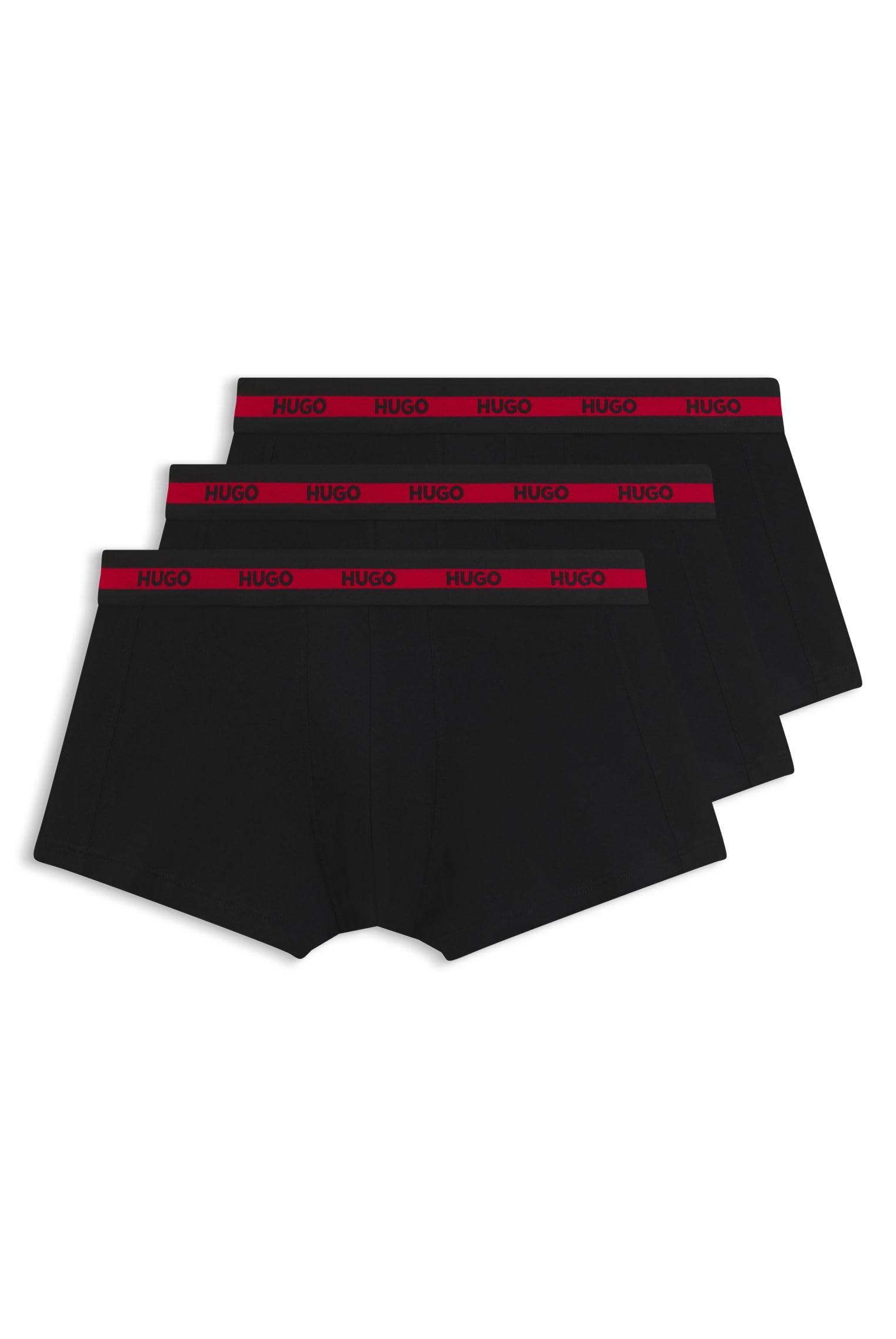 HUGO Dreierpack Boxershorts Aus Stretch-baumwolle Mit Logo-bund