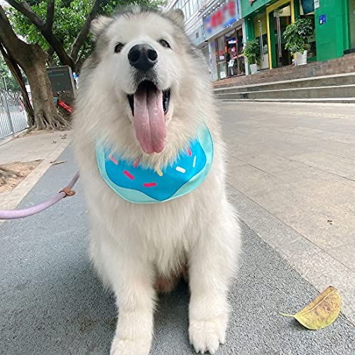Lindo cão bandana desenho donuts pet cão babador pescoço gato bandana impermeável pet babador para c