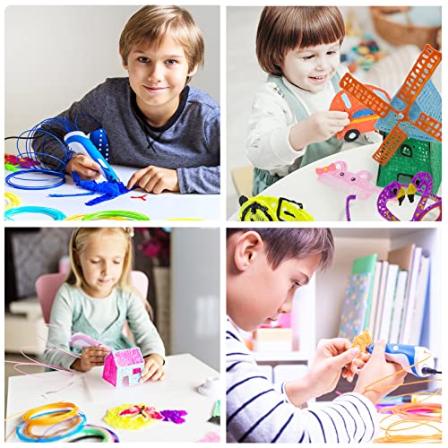ANCHARA 3D Stift Filament PCL, 20 Farben, je 10M – 3D Pen PCL Filament 1,75mm, 3D Stift Farben Set für Niedrige Temperaturen, 3D Kinder Stift and 3D Druck Stift Zubehör
