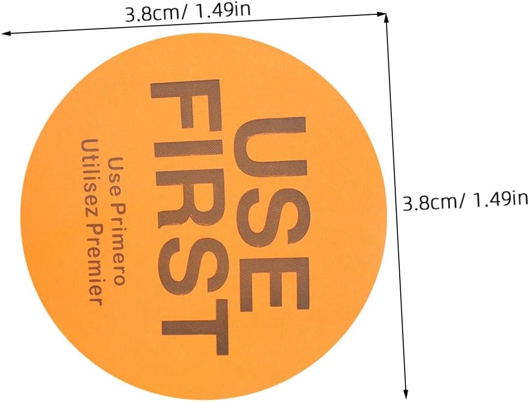 VILLCASE 4rolls Use First Stickers for Food Storage Portable Inventory Control Labels for Restaurants Kitchens Decals Per Bright