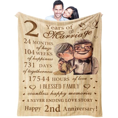 Neuturs 2 Year Anniversary Wedding Gifts for Him Her, Cotton