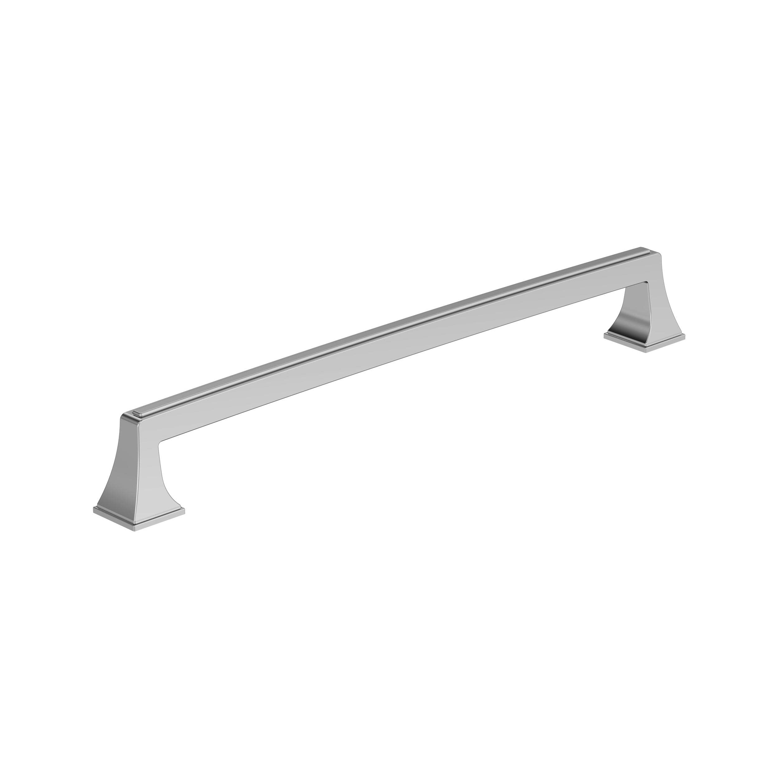 Amerock BP5353626 | Polished Chrome Cabinet Pull | 10-1/16 in (256 mm) Center-to-Center Cabinet Handle | Mulholland | Drawer Pull | Kitchen Cabinet Handle | Furniture Hardware