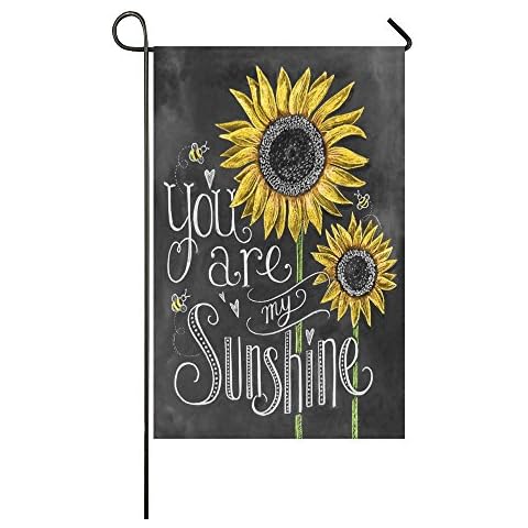 Rossne G sun You Are My Sunshine Sunflower Garden Flag House Flag Decoration Double Sided Flag 12.5 x 18 Inch Cover