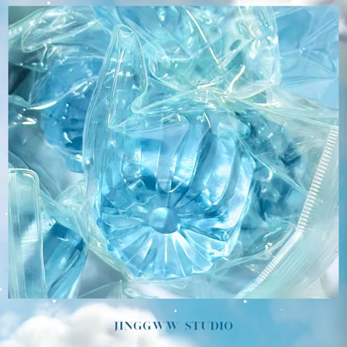 JINGGWW Ice Blue Canelé Squishy, Kawaii Stress Relief Toy, Soft Jelly Dessert Fidget for Office, Bedroom Decor & Gift Collection - Image 5