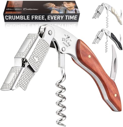 Zulay Kitchen Corkscrew Wine Opener Premium Stainless Steel Wine Key