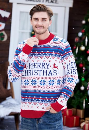 Arvilhill Men's Christmas Sweaters Holiday Funny Ugly Knitted Pullovers (S-3XL) - Image 4