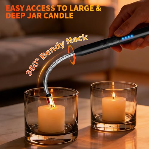 Solukmpa USB-C Rechargeable Arc Lighter 2-Pack with Flexible Neck — view 2