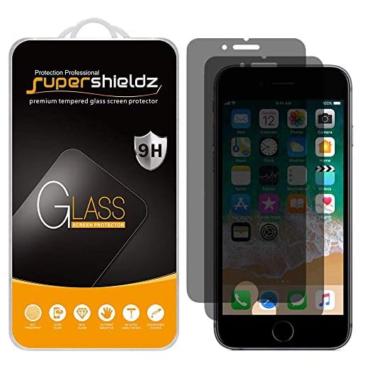 (2 Pack) Supershieldz for Apple iPhone 6S Plus and iPhone 6 Plus (Privacy) Anti Spy Tempered Glass Screen Protector, 0.33mm, Anti Scratch, Bubble Free
