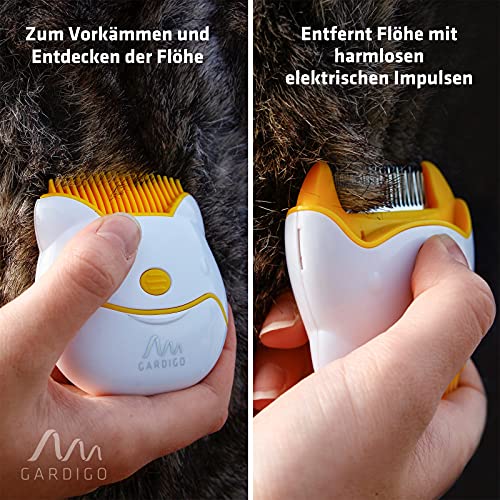 Gardigo elektrische vlooienkam, luizenkam voor honden & katten, geschikt voor langhaar en korthaar I gifvrije netenkam met metalen tanden - Image 5