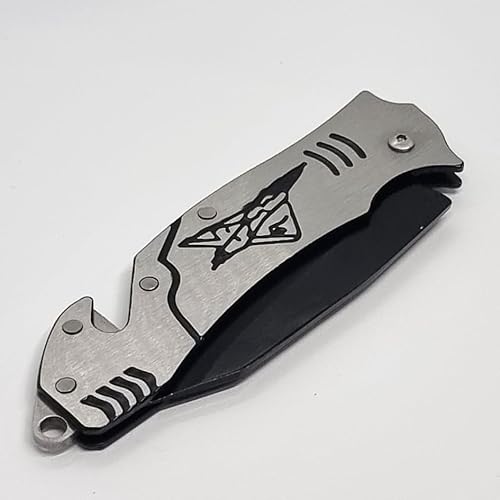 Canivete Multiuso de Aço Inox, com abridor de garrafa, dobrável, Idela para pescaria e acampamento.