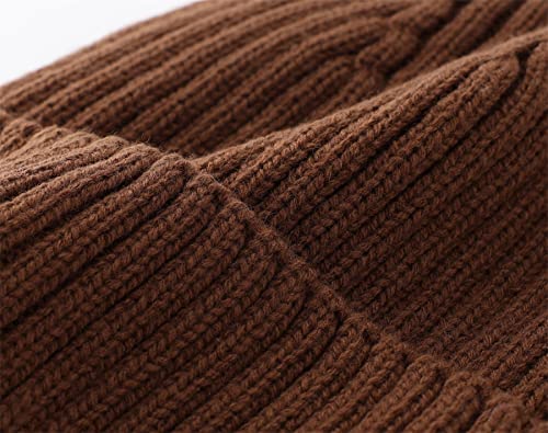 Image of Connectyle Fleece Lined Cuffed Beanie Hat for Men Women Knitted Winter Wool Beanies Skull Cap Warm Watch Hat