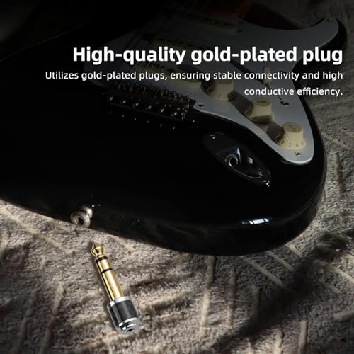 Adaptador de Audio 6.35mm a 3.5mm, Conector de Cobre Chapado en Oro 24K miniatura 5