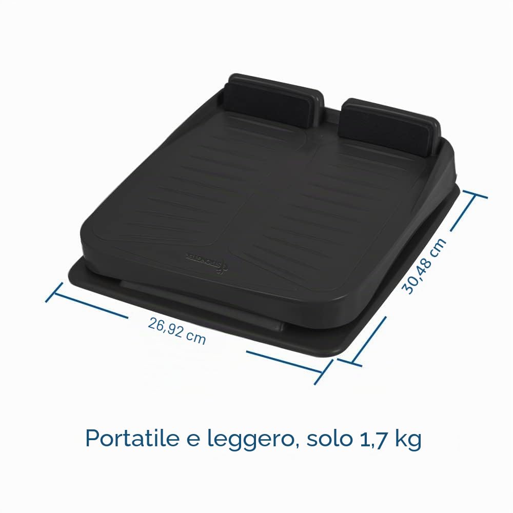 StrongTek Tavola inclinata portatile, tavole inclinate regolabili, barella per polpaccio, sgabello per piedi, elastico alla caviglia, cuneo elasticizzato in 4 posizioni (capacità 136 kg) (nero)
