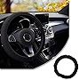 Miytsya 1 PC Car Breathable Elastic Steering Wheel Cover 15 Inch, Anti-Slip Soft Microfiber Ice Silk Steering Wheel Cover, Four Seasons Universal, Fits for SUVs, Vans, Cars, Trucks (Black)