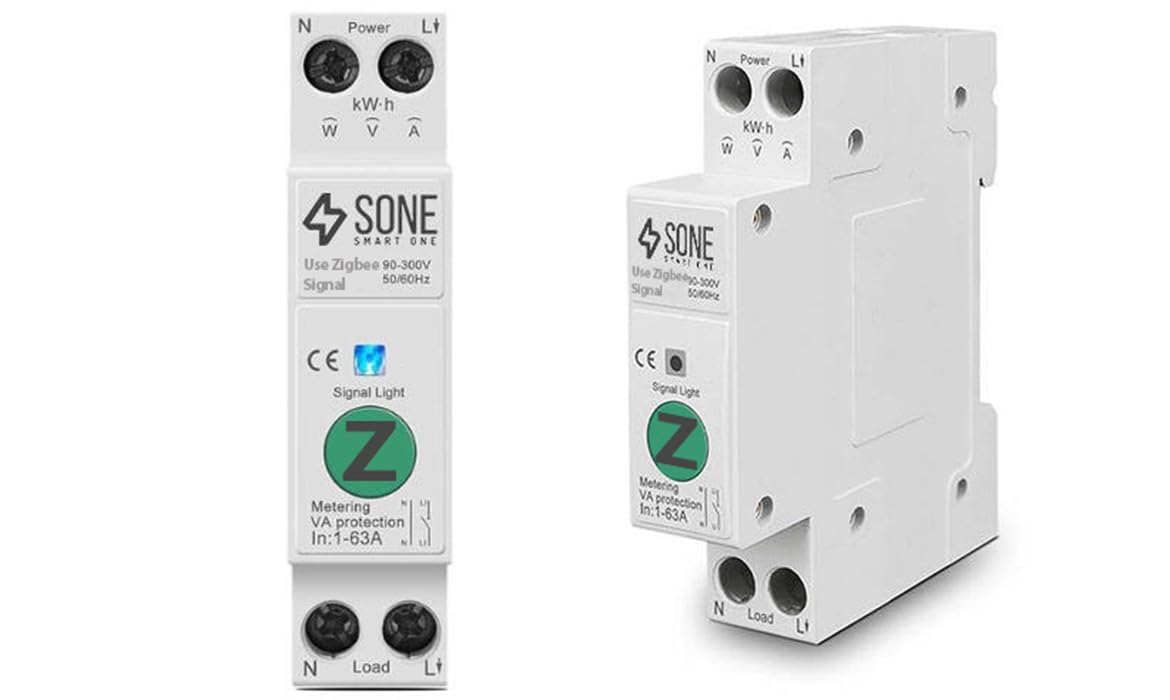 ZIGBEE 63A TUYA RELÉ INTELIGENTE CON MEDICIÓN DIN FUSIBLE CONTROL REMOTO
