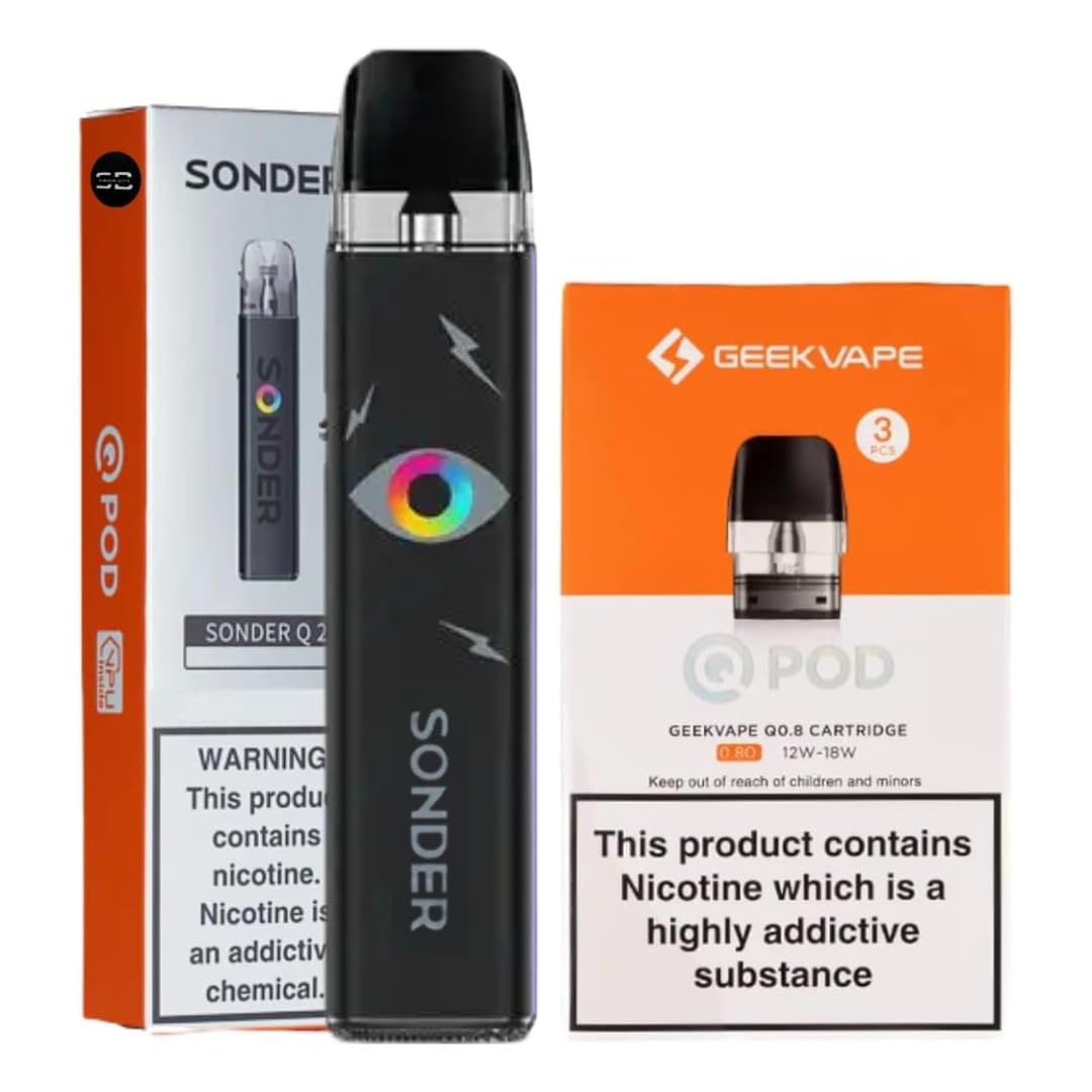 Geekvape Sonder Q2 Vape Kit [Blinky Black + 3x 0.8Ω Pods]