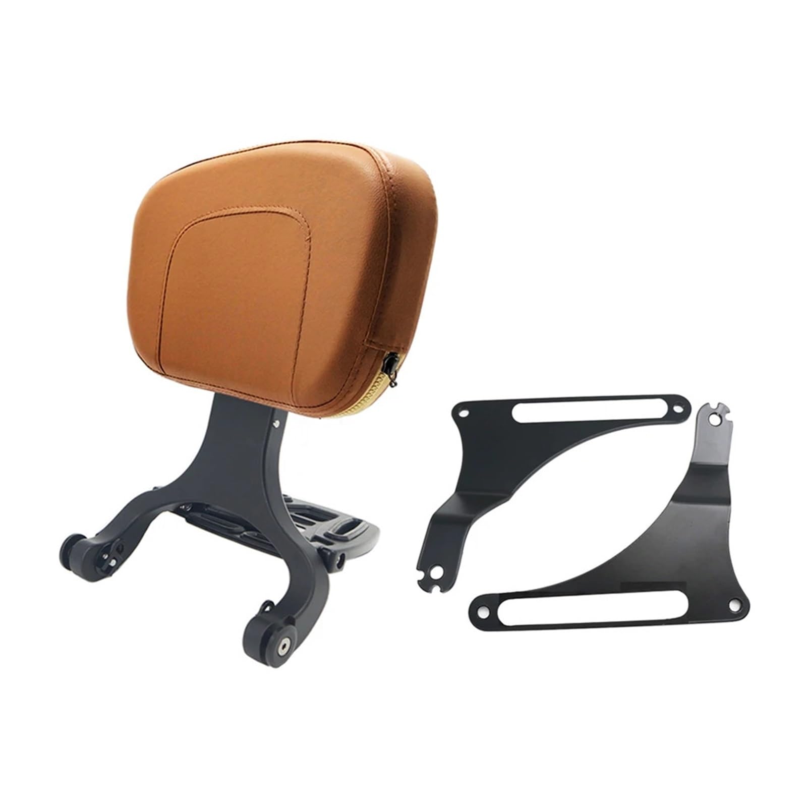Asiento con respaldo Harley Dyna Softail en cuero resistente de alta gama 5