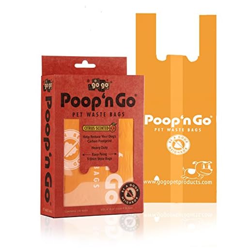 GOGO Pet Products 100-Pack Poop n Go Pet Waste Bags with Handles Scented Fresh